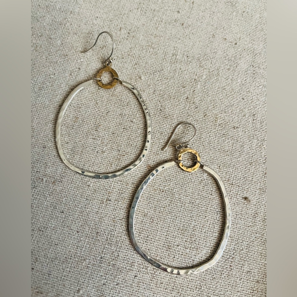 Silpada Dynamic Duo Drop Earrings, Two-Tone